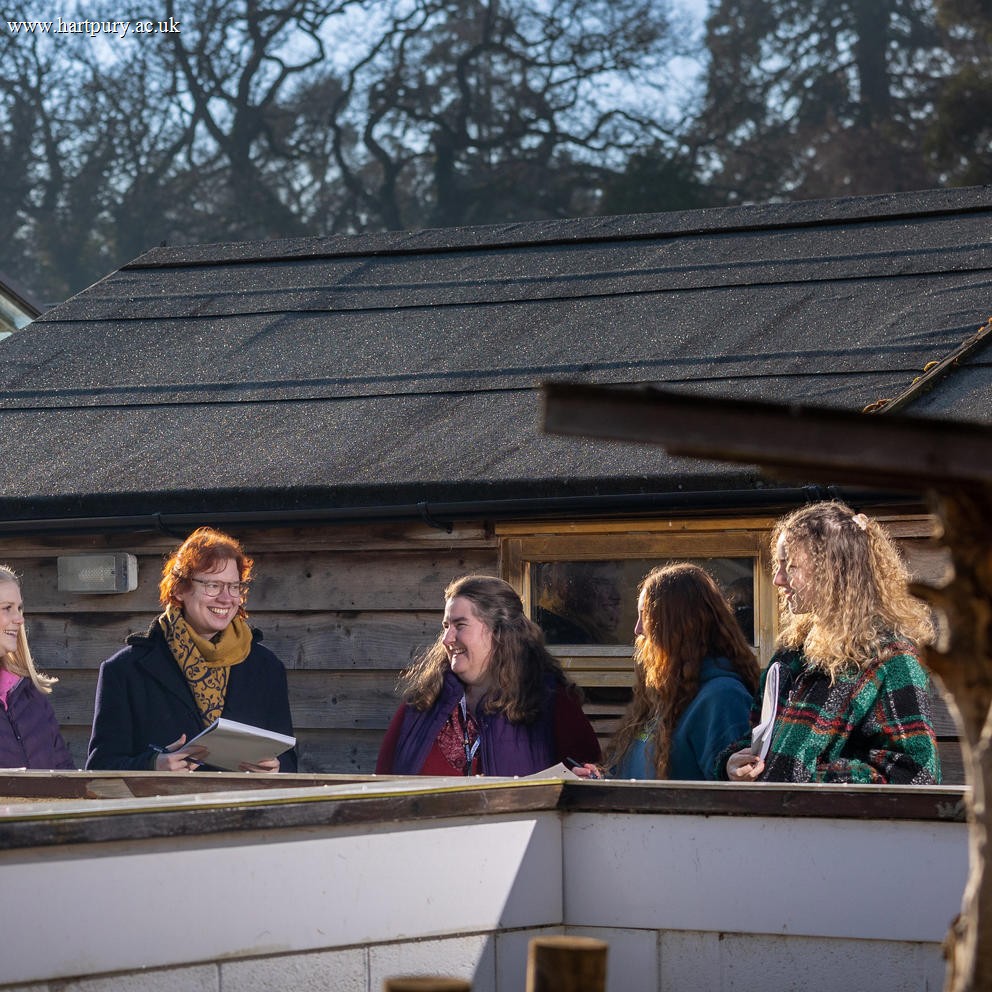 Animal Students In Walled Garden