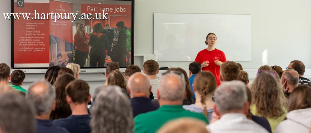 Student Ambassador Gives A Talk To Guests At Open Day