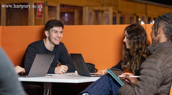 Students In Study Lounge