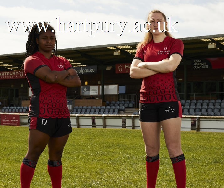 Womens Rugby Players Posed